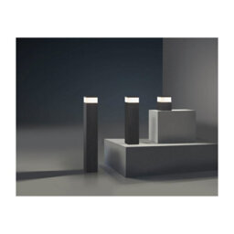 Luminosa Lighting Luminosa Cubik Outdoor Pedestal Light 20.1Cm Urban Grey, Matt Led 17.5W Cct 2700-3200-4000K Ip65 On-Off - thumbnail 2