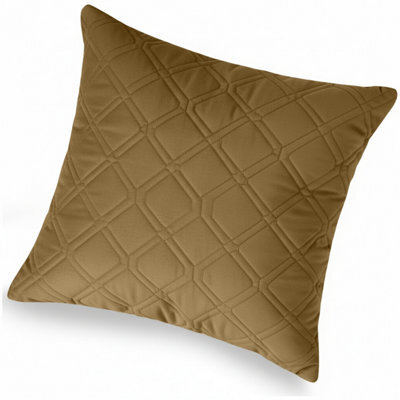 Ameha Rust Embossed Diamond Velvet Cushion Cover, 18X18 Inch, Anti Allergic, Breathable & Ultra Soft