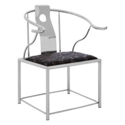 Orsina Modern Black Velvet And Steel Chair, Plush Velvet Upholstered Armchair For Reading, Elegant Accent Chair - thumbnail 2