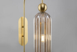 Luminosa Lighting Luminosa Antic Modern Wall Lamp Gold, Glass Cognac Shade - thumbnail 3