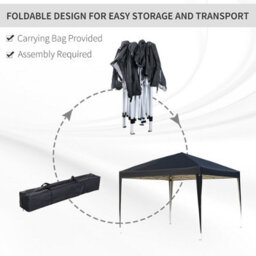 Pop Up Black Pop Up Square Heavy-Duty  Gazebo Tent  3 X 3M - thumbnail 6