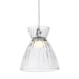 Luminosa Lighting Luminosa Royale Dome Pendant Chrome With Clear Decorative Glass 3W Led 330Lm 3000K