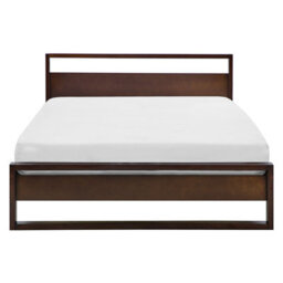 Beliani Bed Pine Wood Giulia 160 X 200 Cm (Eu King Size) Dark Brown - thumbnail 4