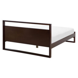 Beliani Bed Pine Wood Giulia 160 X 200 Cm (Eu King Size) Dark Brown - thumbnail 5