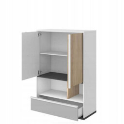 Arte Stylish Imola Sideboard Cabinet With Drawers And Shelves In White Matt - Spacious And Modern (H)1300mm (W)900mm (D)400mm - thumbnail 2