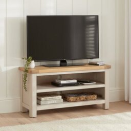 The Furniture Market Marbury Putty Grey Painted Small Tv Unit Stand Up To 50 Tv Size - thumbnail 1