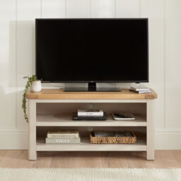 The Furniture Market Marbury Putty Grey Painted Small Tv Unit Stand Up To 50 Tv Size - thumbnail 2