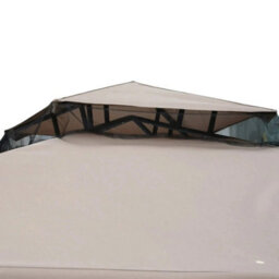 Metal Garden Gazebo Outdoor 2-Tier Roof Marquee Party Tent Taup Shelter 3 X 3 M - thumbnail 5