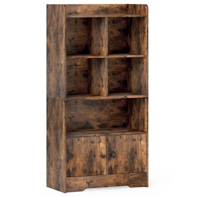 Bedroom Bookcase Floor Display Cabinet With 5 Cubbies - image 1