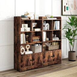 Bedroom Bookcase Floor Display Cabinet With 5 Cubbies - thumbnail 4