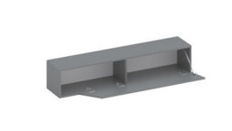 FurniComp LTD Furnicomp Combo 138Cm Floating Wall Hung Tv Unit With Shaped Door - Slate Grey Com-26-04 - thumbnail 4
