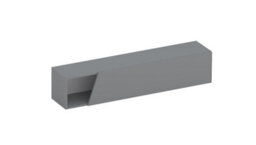 FurniComp LTD Furnicomp Combo 138Cm Floating Wall Hung Tv Unit With Shaped Door - Slate Grey Com-26-04 - thumbnail 2
