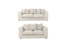 Sofa Scene Chicago Jumbo Cord Sofa Set Cream Suite