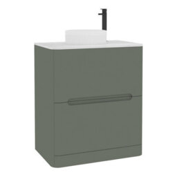 Royal Bathrooms Venice 700mm Sage Green Freestanding Bathroom Countertop Vanity Unit 2 Drawer With Round Basin - thumbnail 7