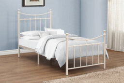 Save On Goods UK 3Ft Single Traditional,victorian Style Metal Tubular Steel Bed Frame Bedstead In Cream, Ivory White Painted Finish. - thumbnail 1