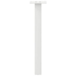 Berkfield Coffee Table Legs 4 Pcs White 42 Cm Steel - thumbnail 6