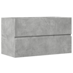 Walplus Bathroom Hanging Cabinet Concrete Grey 80X38.5X45 Cm Engineered Wood - thumbnail 2