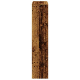 Berkfield Room Divider Bookcase 4-Tier Old Wood 131.5X29X131.5 Cm Engineered Wood - thumbnail 6