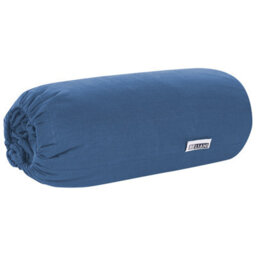 Beliani Fitted Sheet Janbu Cotton 200 X 200 Cm Navy Blue - thumbnail 6