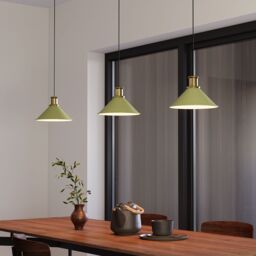 GoodHome Danvers Green & Antique Brass Coolie Cone Lamp Shade (D)26Cm - thumbnail 9