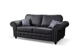 Kansas 3+2 Sofa Set Black Suede Fabric - thumbnail 2