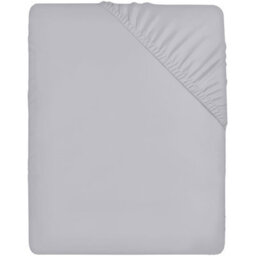 Oxford Homeware Silver Plain Dyed Fitted Sheet 25Cm Extra Deep Pocket Soft Easy Care Bedding Sheet (W)137Cmx(L)191Cm (Double) - thumbnail 9