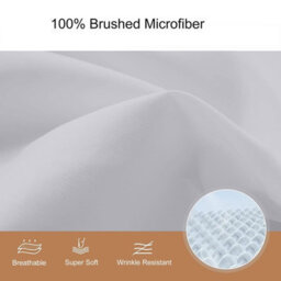 Oxford Homeware Silver Plain Dyed Fitted Sheet 25Cm Extra Deep Pocket Soft Easy Care Bedding Sheet (W)137Cmx(L)191Cm (Double) - thumbnail 8
