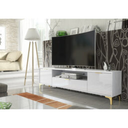 Tv Unit Goldline Gloss 200Cm - Glossy White - thumbnail 2