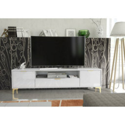 Tv Unit Goldline Gloss 200Cm - Glossy White - thumbnail 4