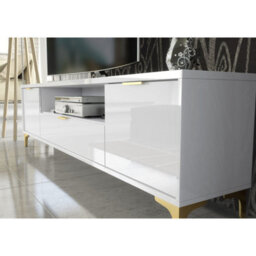 Tv Unit Goldline Gloss 200Cm - Glossy White - thumbnail 3