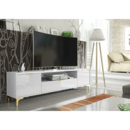 Tv Unit Goldline Gloss 200Cm - Glossy White - thumbnail 9