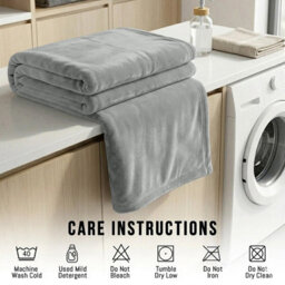 Moonlight Bedding Fleece Blanket Soft Throw Lightweight All Season Sofa, Bed & Travel Blanket Single (Silver, 130X150Cm) - thumbnail 5