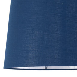 First Choice Lighting Tripod - Chrome Lamp With Navy Blue & Silver Fabric Shade - thumbnail 6