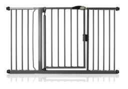 Bettacare Auto Close Pet Gate, 139.8Cm - 146.8Cm, Slate Grey, Pressure Fit Stair Gate For Dog & Puppy