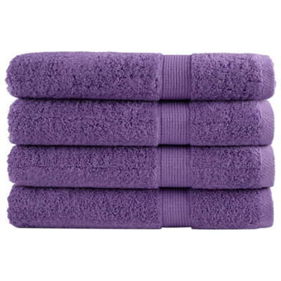 Berkfield Premium Towels Solund 4 Pcs Purple 100X200 Cm 600 Gsm - image 1