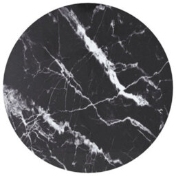 Vidaxl Table Top Black 70X0.8 Cm Tempered Glass With Marble Design Table Tops - thumbnail 1