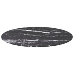 Vidaxl Table Top Black 70X0.8 Cm Tempered Glass With Marble Design Table Tops - thumbnail 2