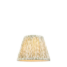 Loops Elegant 20Cm Herb Green Tapered Cylinder Lamp Shade With Pleated Leaf Design - thumbnail 1
