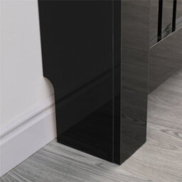 Furniturehmd High Gloss Black Radiator Cover With Vertical Slat Living Room Bedroom Hallway Cabine - thumbnail 5