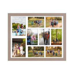 AK Frames 20X16 Rose Gold Modern Multi Photo Frame With White Mount - Holds 9 Apertures (2X) 7X5, (7X) 6X4 Photos - thumbnail 1