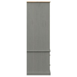 Vidaxl Wardrobe Vigo Grey 90X55X170 Cm Solid Wood Pine Wardrobes - thumbnail 6