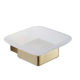 Bubly Bathrooms Brushed Brass Soap Dish Holder - Wall-Mounted Bathroom Accessory