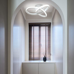 Led Ceiling Light 24W Mobius Strip Acrylic Silver Warm White - thumbnail 7