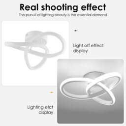 Led Ceiling Light 24W Mobius Strip Acrylic Silver Warm White - thumbnail 5