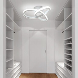 Led Ceiling Light 24W Mobius Strip Acrylic Silver Warm White - thumbnail 8