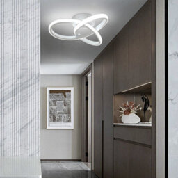 Led Ceiling Light 24W Mobius Strip Acrylic Silver Warm White - thumbnail 9