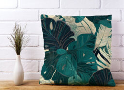 Warren Reed Designer Tropical Green Leaves Cushions 45Cm X 45Cm - thumbnail 2