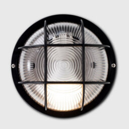 Valuelights Pendle Modern Black Ip44 Rated Outdoor Garden Security Round Bulkhead Wall Light - thumbnail 3