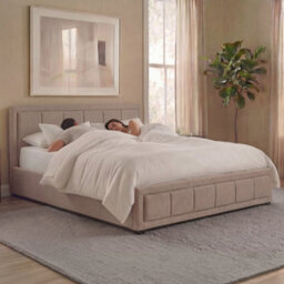 Lassic Vida Designs Vanita King Ottoman Fabric Bed, Beige (2) - thumbnail 9