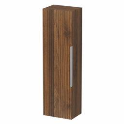 Affine 1200 X 350mm Fluted Wall Mounted Tall Bathroom Cabinet Storage Cupboard Walnut - thumbnail 4